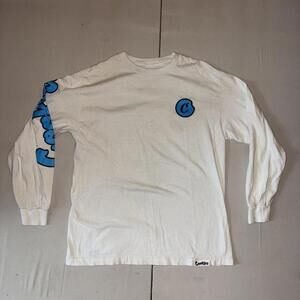 Cookies white long sleeve shirt with blue accents